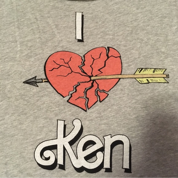 Rare Wildfox Barbie collab “I Hate Ken” printed oversized heather gray tank top - Picture 3 of 5